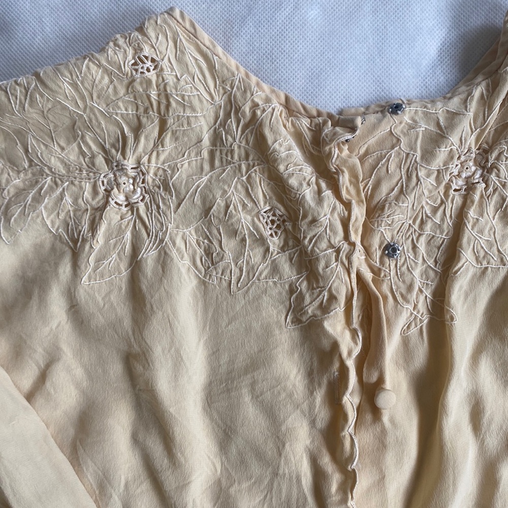 Most Adorable Baby Yellow Vintage button up
